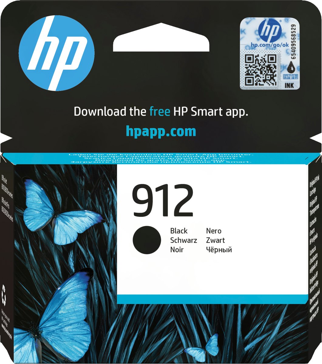 HP 912 Origineel Zwart 1 stuk(s) Normaal rendement