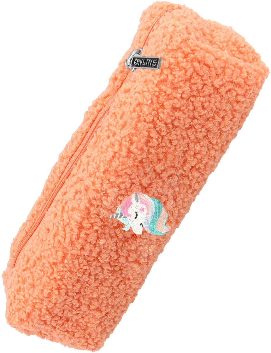 Online Pencil Case Peach Unicorn I Stijlvolle pencil case voor meisjes en jongens, ideaal voor school, universiteit en kantoor I Pencil case met praktische rits voor het opbergen van pennen en cosmetica