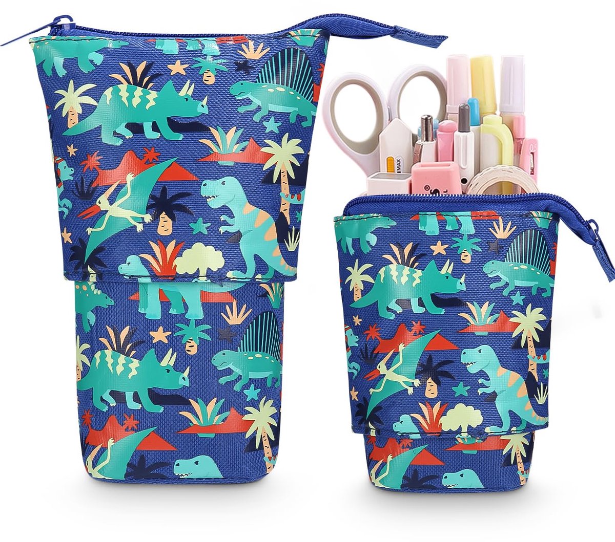 Xespis etui met rits, telescopisch etui, 2-in-1 staand etui, etui voor meisjes, shaker etui voor tieners, school etui, voor meisjes cadeaus 7 8 9 10 11 12 jaar