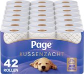Page® toiletpapier - Kussenzacht Design wc papier - 42 rollen - Ultiem comfort - Voordeelverpakking