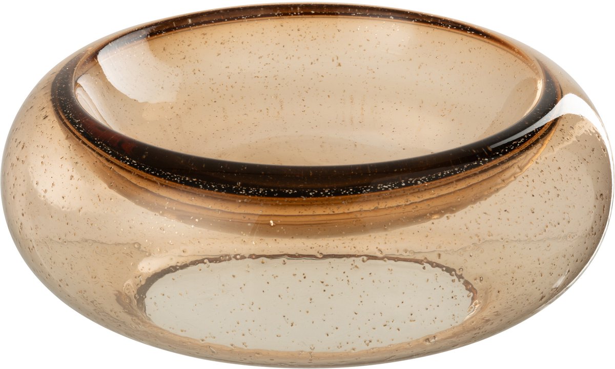 J-Line sierschaal Carol - glas - bruin - large