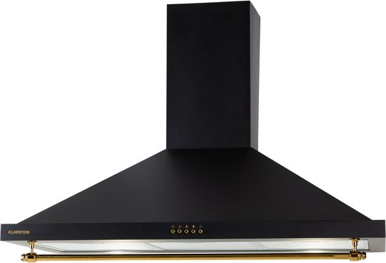 Hotte aspirante Klarstein Montblanc 90 cm - cheminée murale 610 m³/h - 3 niveaux - classe d'efficacité A - éclairage de plaque de cuisson LED - acier inoxydable