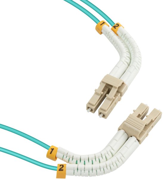 Lanview LVO2314705-FLEX InfiniBand en Glasvezelkabel 0,5 m LC LC/LC Aqua-kleur