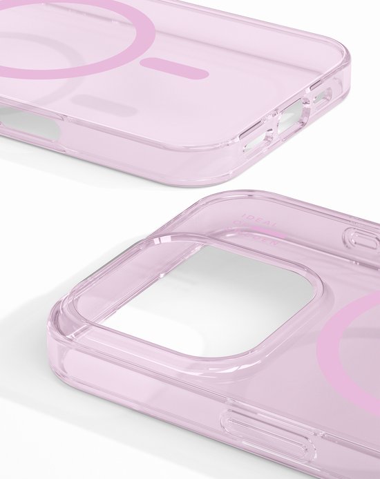 iDeal Of Sweden Clear Case met magnetische ring geschik voor IPhone 16 Pro Max Light Pink