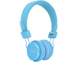 AV:Link CH850-BLU educatieve school kinderhoofdtelefoon met volumebegrenzer en microfoon