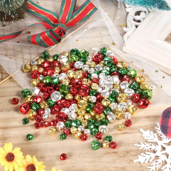 50 stuks kleine belletjes om te knutselen, mini-bellen, roestbescherming, metalen belletjes voor sieraden, doe-het-zelf, geschenkverpakking, kerstdecoratie, brons, 25 mm