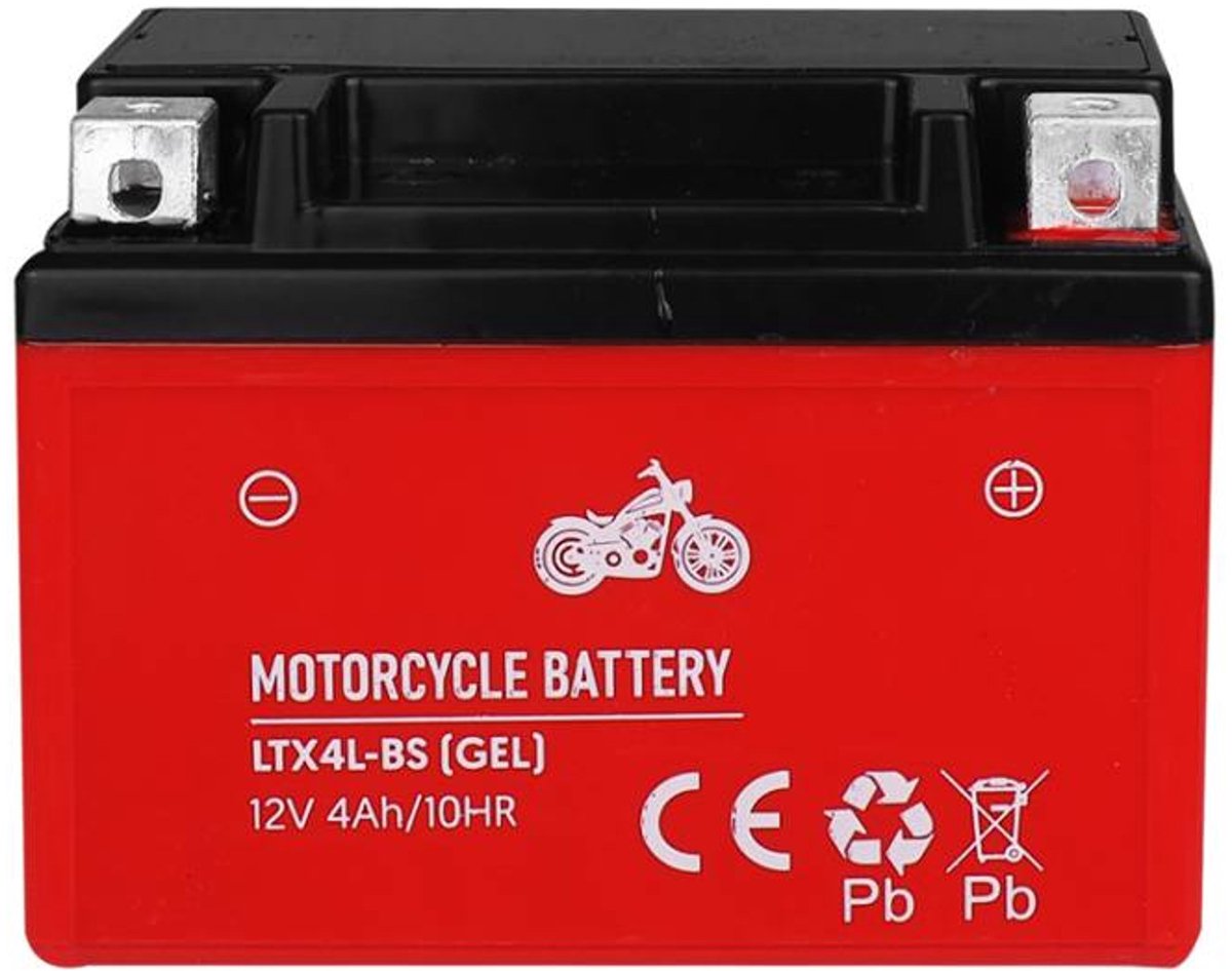 Lamex - Gel Acu - Gelbatterij - gel-motorfietsaccu - 12V, 4Ah, LTX4L-BS
