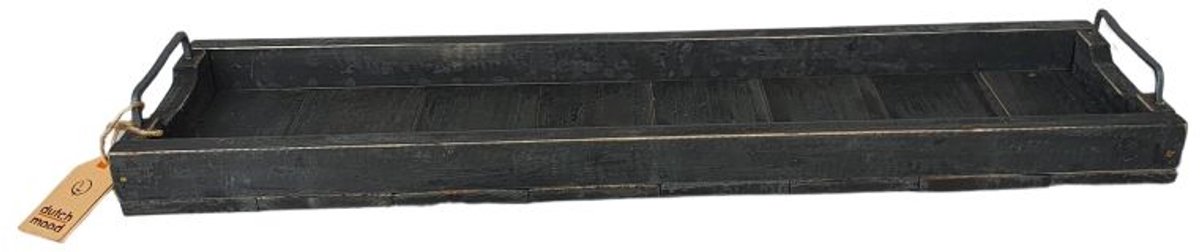 Houten Dienblad black berlin Marianne 78 in de bekende Dutch Mood stijl – 78 x 20 x 9 cm