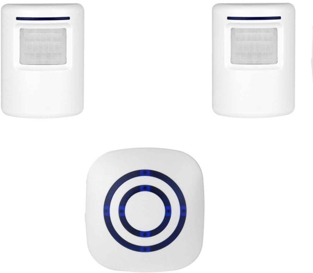 EXCITAT Deurbel - Deurbel draadloos - Proximity deurbel - met 1 elektronische plug-in ontvanger, 1 PIR bewegingsmelder