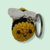 Knuffelsenzo - Bij - Sleutelhanger - Gehaakt - Kado - Geschenk - Tassenhanger