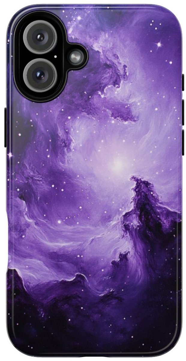 Paarse Nevelgalaxy – Telefoonhoesje Geschikt voor iPhone 16 Plus