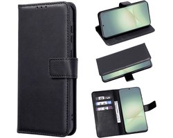 Casemania Hoesje Geschikt voor Oppo A5 5G / A5M - Zwart - Portemonnee Book Case met Pasjeshouder - Wallet Telefoonhoesje