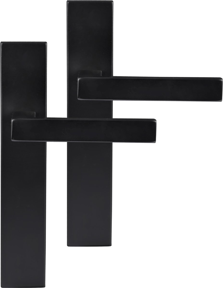 Differnz | Tilburg deurkruk | vierkant schild | blind | zwart