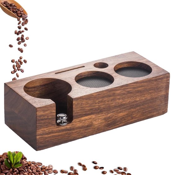 Tamper Station 58 mm tamperstation hout koffie afklophouder