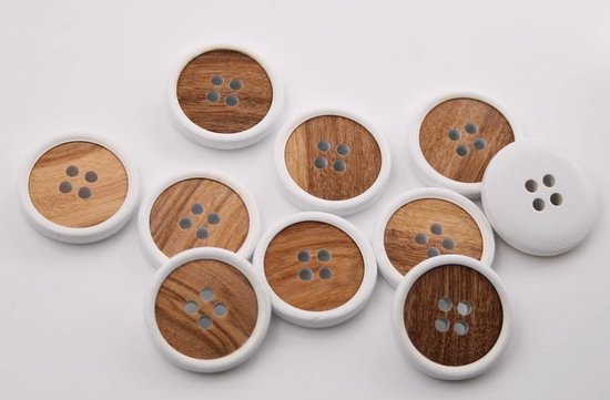 Bruine knoop (20mm) - Seegers Fournituren