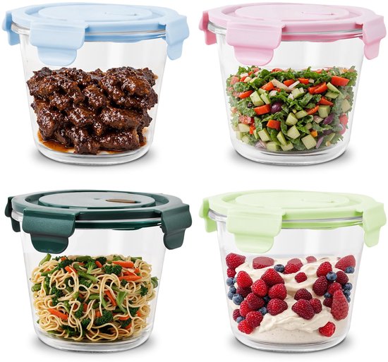 Aishlo 25 Afhaalmaaltijden Plastic Containers met deksels 1000ml