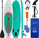 Bol.com SereneLife SUP board - Antislip Opblaasbare Paddle Board met Peddel Pomp Leash en Accessoires aanbieding