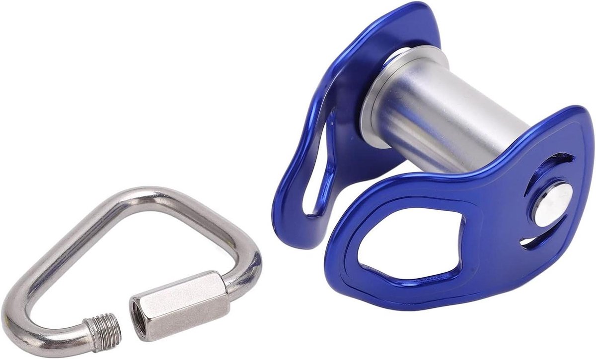 Inovra - Katrol voor Slackline en Zipline - Outdoor Sport - Blauw - Training Hindernisbaan Kinderen en Volwassenen . - Katrol