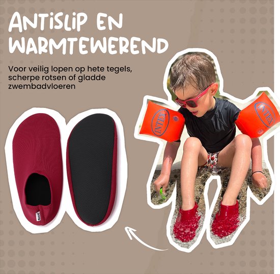 Slipstop Cheeto Anti Slip Zwemschoenen beige