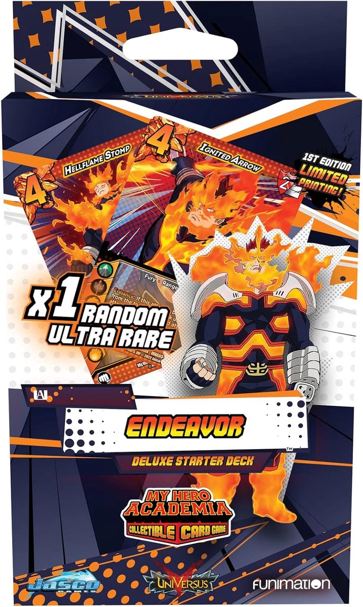 Jasco Games My Hero Academia CCG Wave 3 Deluxe Starter Deck - Endeavor