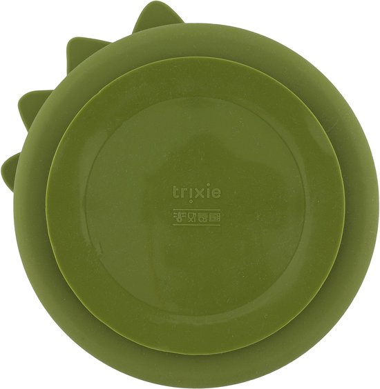 Trixie Siliconen met Zuignap Bord Mr. Dino - Kinderservies - 100% Food Grade silicone -Vaatwas en Microgolf bestendig - Dino van Trixie — afbeelding 2