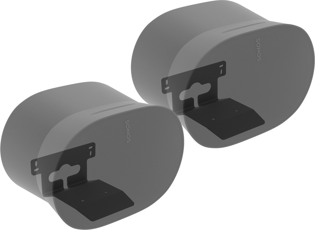Cavus Ultra Slim Muurbeugel voor Sonos ERA 300 – Set van 2 - Zwart
