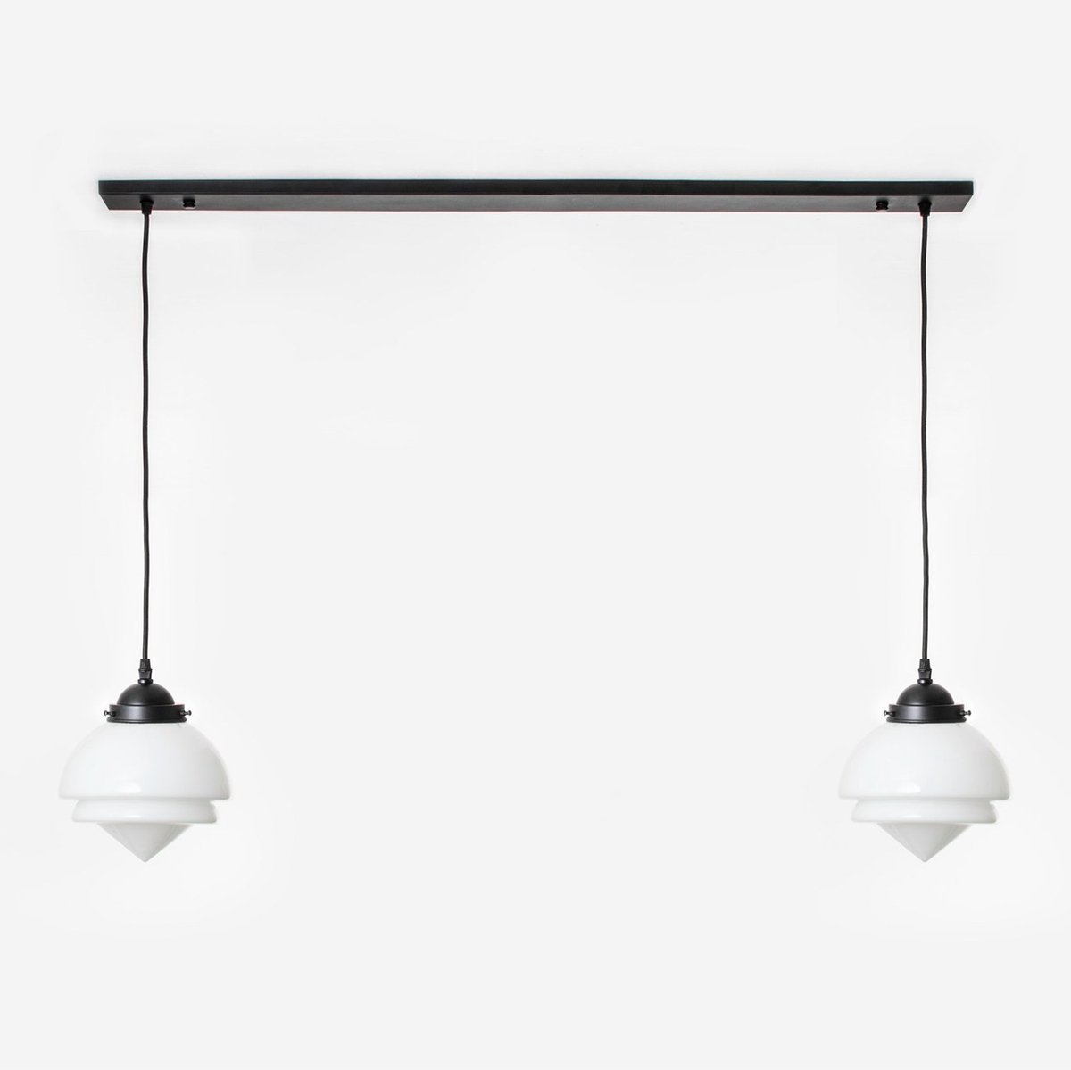 Coloured by Art 2 x Small Pointy lampen aan plafondbalk Moonlight - Art Deco Trade Wit