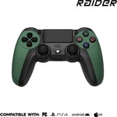 Bol.com RAIDER PRO Game Controller - Draadloos - Bluetooth - Geschikt voor PC PS4 - donker groen aanbieding