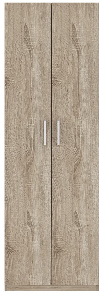 Interiax Opbergkast - Kledingkast 'Mila' - 2 Deuren & 4 Legplanken | Sonoma Eik | 180x60x42 cm