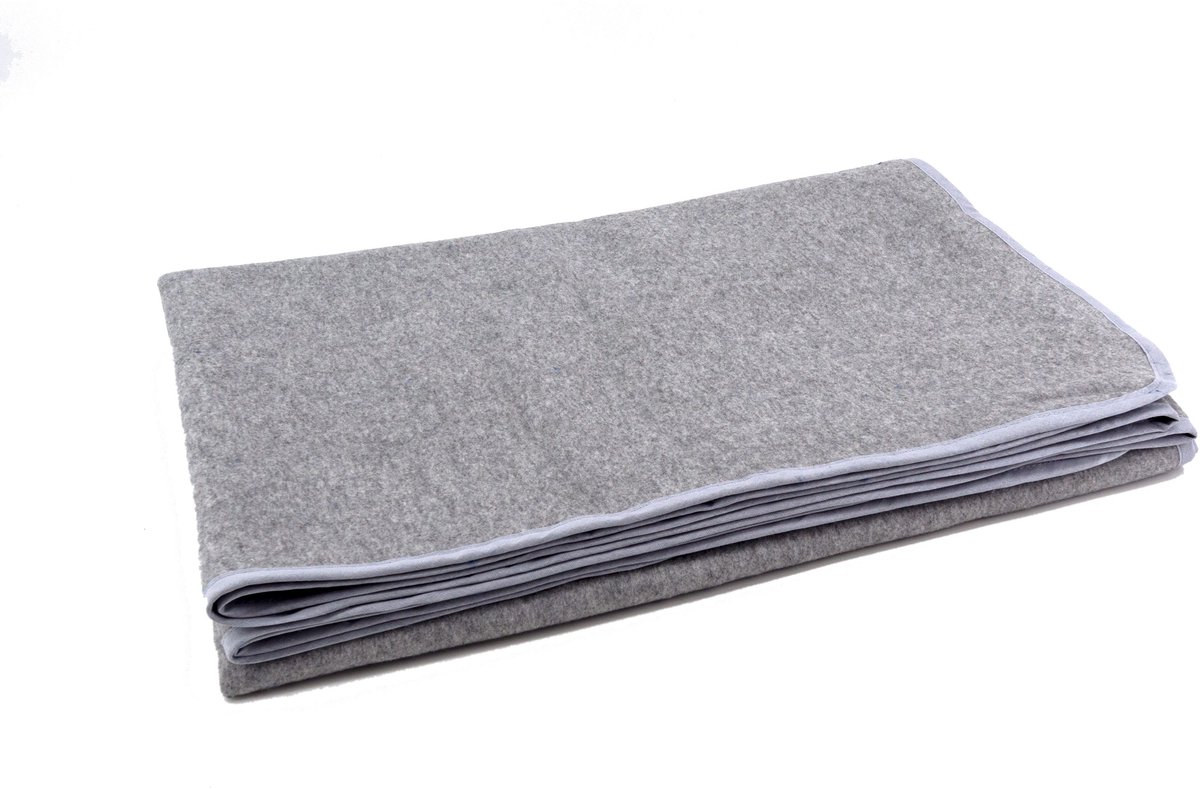 sleepling 150 x 200 cm plaid | knuffel- en sofadeken | van katoenmix | Made in Germany | wasbaar op 30 graden | lichtgrijs