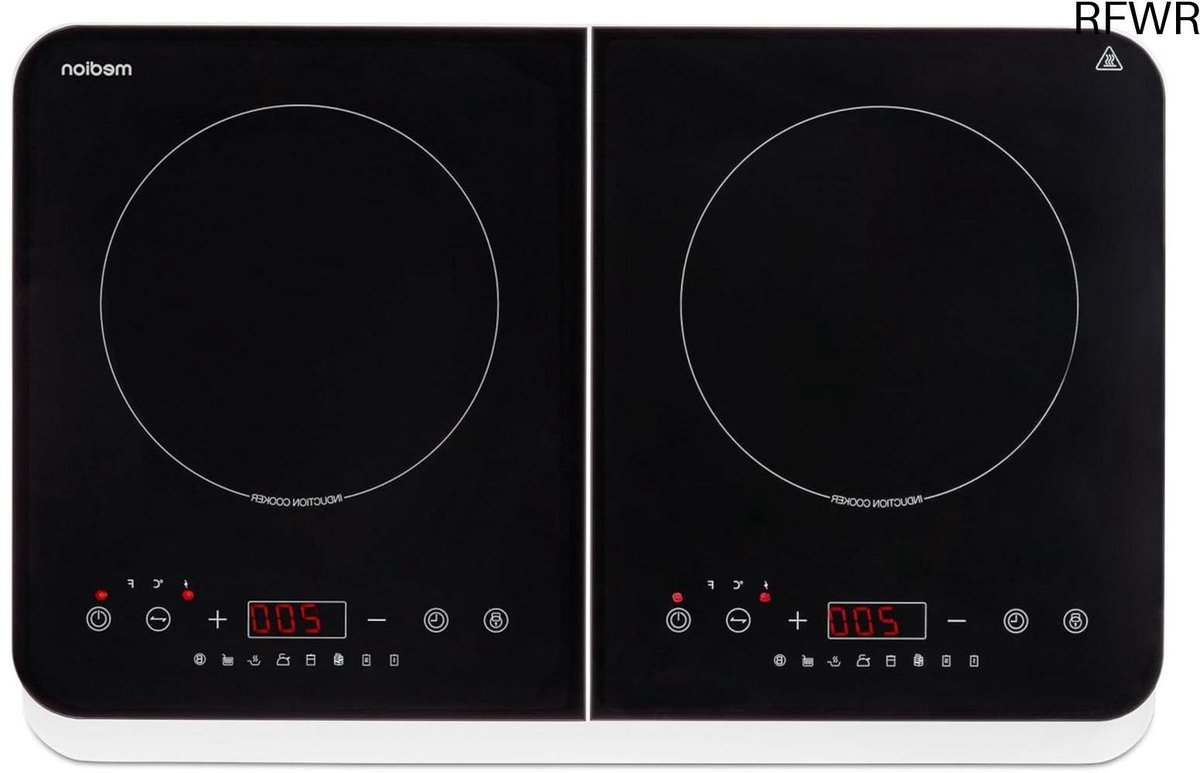 RFWR® Dubbele inductiekookplaat 3500 watt met 10 temperatuurinstellingen en LED-display