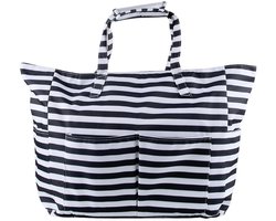 Ibenzoa® Extra Grote Strandtas met Ritssluiting en Meerdere Vakken voor Vakantie en Dagelijks Gebruik