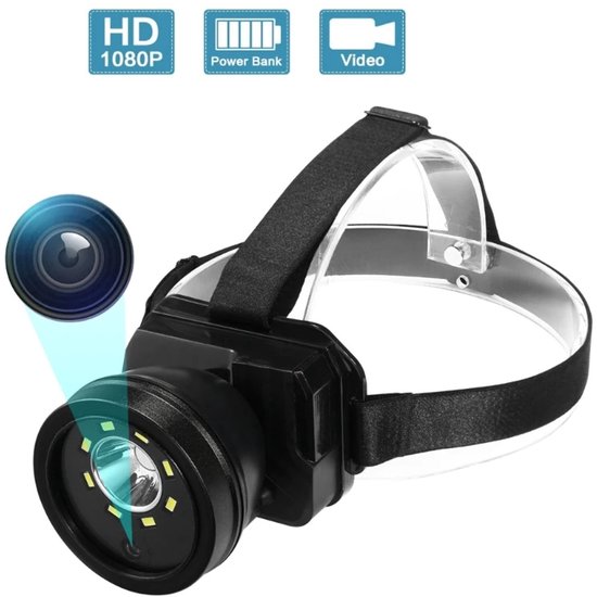 Foto: Waterdichte outdoor headset videocamera op het hoofd gemonteerde actie camera met hd opname lange batterijduur abs behuizing voor kamperen fietsen en sport