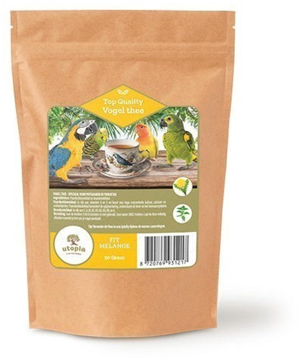 Vogelthee Utopia - Fit Melange 50 Gr - Natuurlijke Kruidenmix voor Kromsnavels, Rijk aan Vitaminen