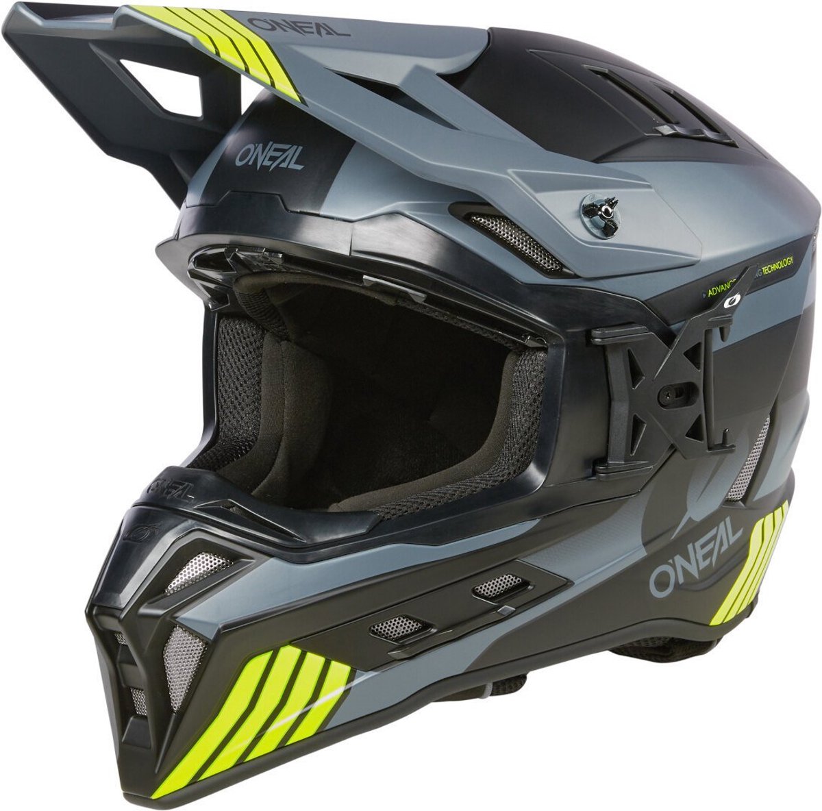O'NEAL EX-SRS Hitch Matt Black Neon Motocross Helmet - Maat S - Helm