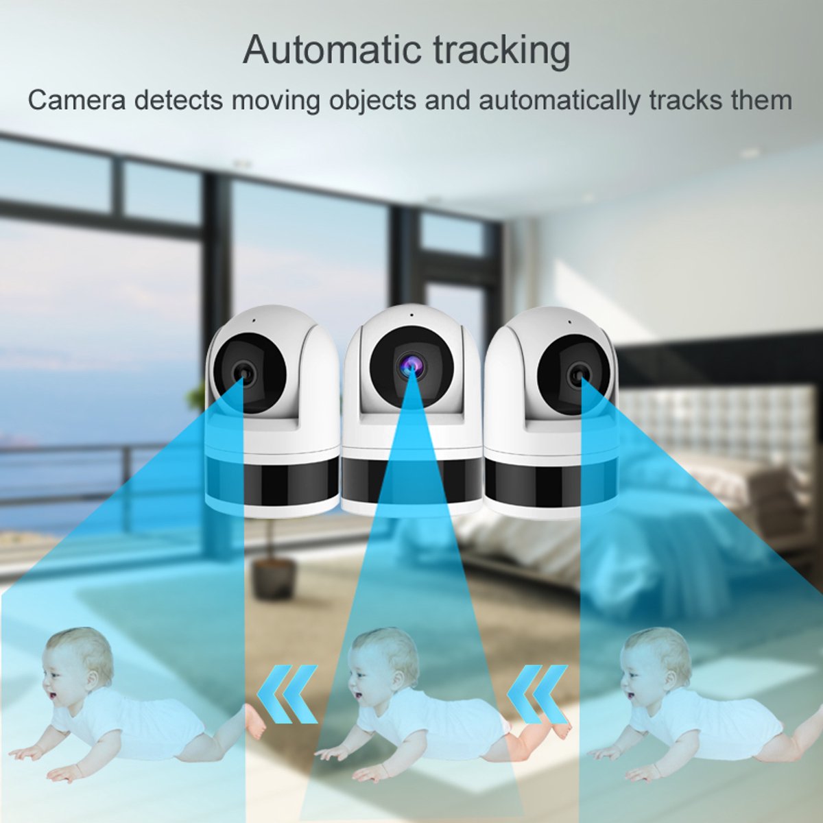 Afbeelding 3 van Smartlife + Tuya. Smart IP camera. Full HD camera. Full HD Smart system camera die in staat is om in Full HD kwaliteit beeld uit te zenden naar bijvoorbeeld je telefoon of tablet.