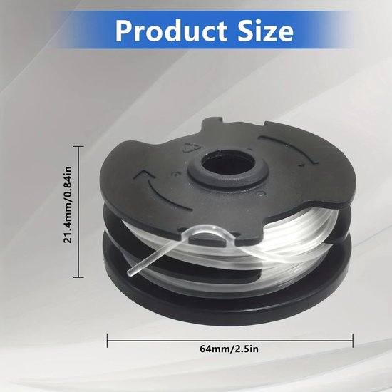 3 Stuks Vervangende Nylon Draadspoelen voor Lidl Parkside Trimmers - Geschikt voor PRTA 20-Li (A1, B2, C3), PRT 550 (A1, A3) en PRT 300 (A1) - 4 Meter, Ø 1,6 mm van Merkloos	 — afbeelding 2