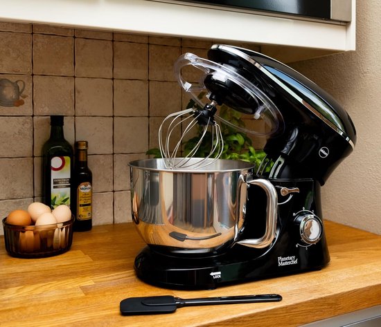 RFWR® Planetaire Mixer met 6,2 Liter Kom - 2200 W, 6 Snelheden, Deegmachine voor Roeren en Kloppen van Merkloos — afbeelding 3