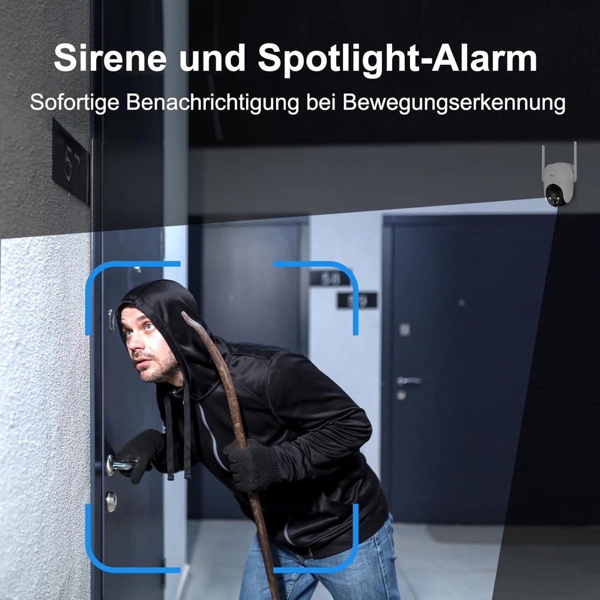 RFWR® Buitencamera met 3MP en Nachtzicht - Draadloos en Waterdicht