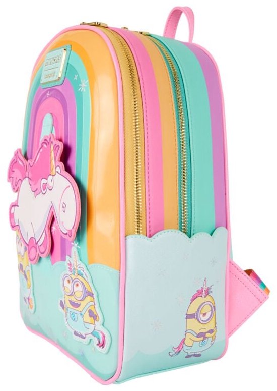 Minions Loungefly - Fluffy Unicorn Dames Mini rugzak - meerkleurig - Standard