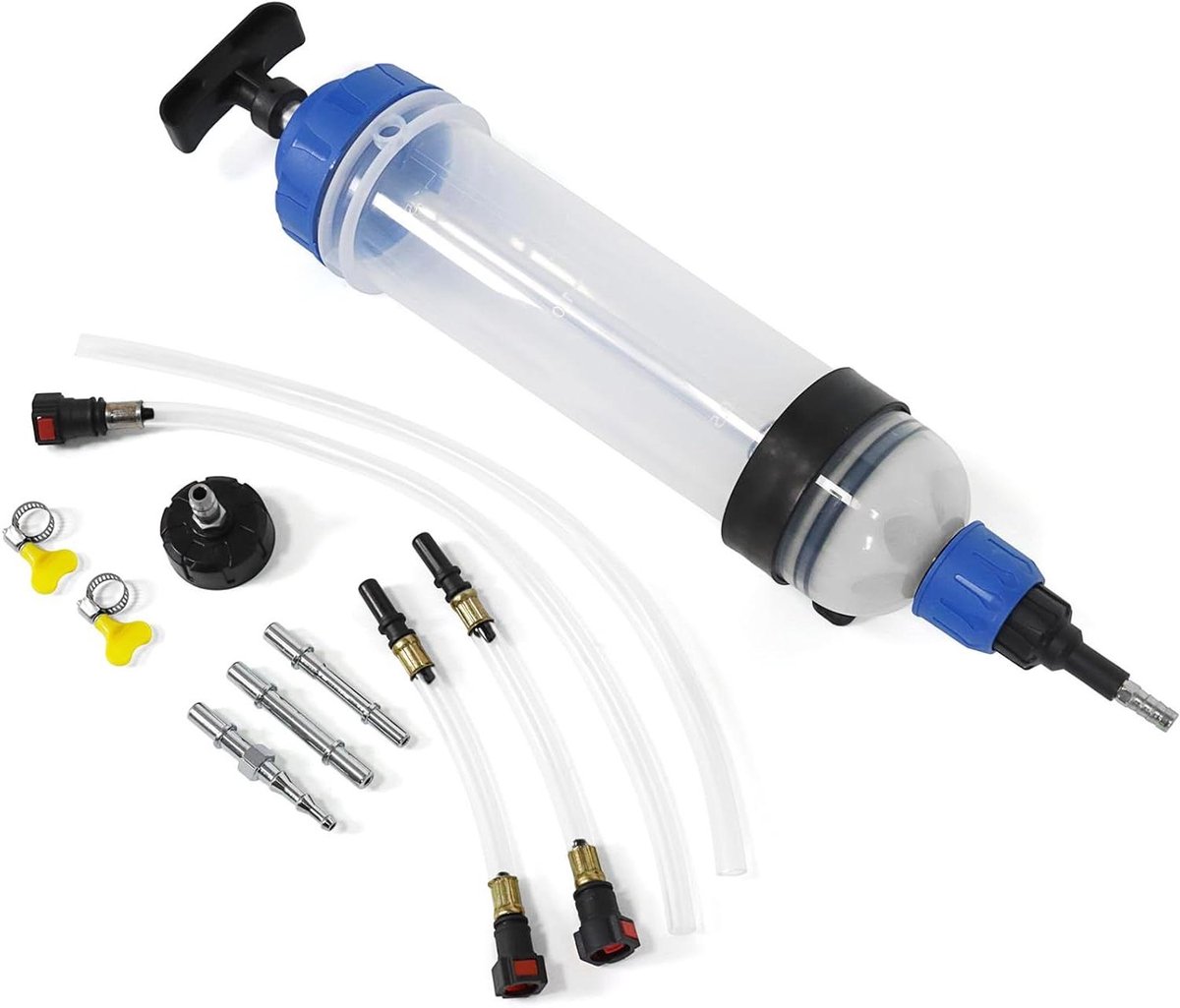 Allecto Plus - Vloeistof Extractor 1500 ml voor Motor en Transmissie - Olie Zuig Spuit Remvloeistof Pomp - Geschikt voor Automotive - Koelvloeistof Transfer Pomp - Olie Extractor met 1500 ml Capaciteit