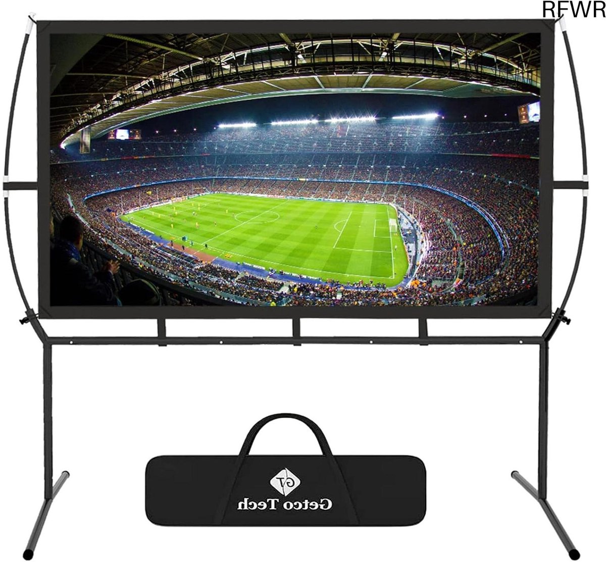 RFWR® Mobiel Projectorscherm 100 inch - Eenvoudige Installatie voor Thuisbioscoop en Buiten