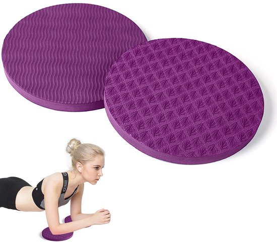 munloo 2 stuks kniekussens yoga, antislip kniebeschermers, matset, slijtvast, beschermt de knieën, handen, polsen en ellebogen (blauw
