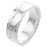 Behave – 925 sterling zilveren ring – Zilver – Handgemaakt – Dames – 7,5 mm breed