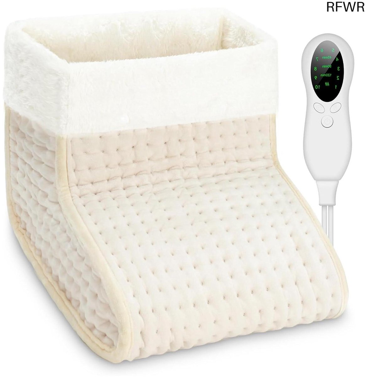 RFWR® Elektrische voetenwarmer met 10 temperatuurstanden en automatische uitschakeling