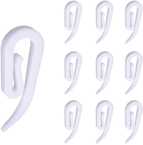 Gordijn haakjes verstelbare plastic inschuif gordijnhaak 7 cm 100 stuks | Daylight Gordijnen