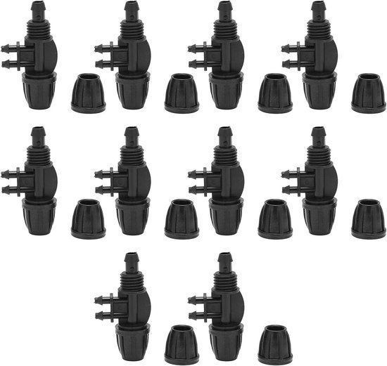 Foto: Allecto plus slangverbinders tuinirrigatie waterdivider tuinslang waterbuisconnector 10 stuks met kunststof aansluiting ideale slangaansluiting voor tuinirrigatie barbecue en meer geschikt voor 8 11 tot 4 7 slangen 
