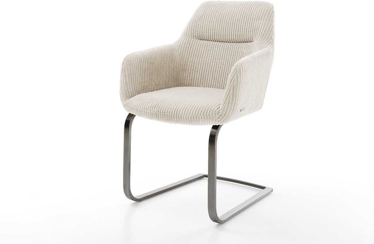 Sledestoel Pejo-Flex sledemodel vlak grafiet koord beige pocketveer kern