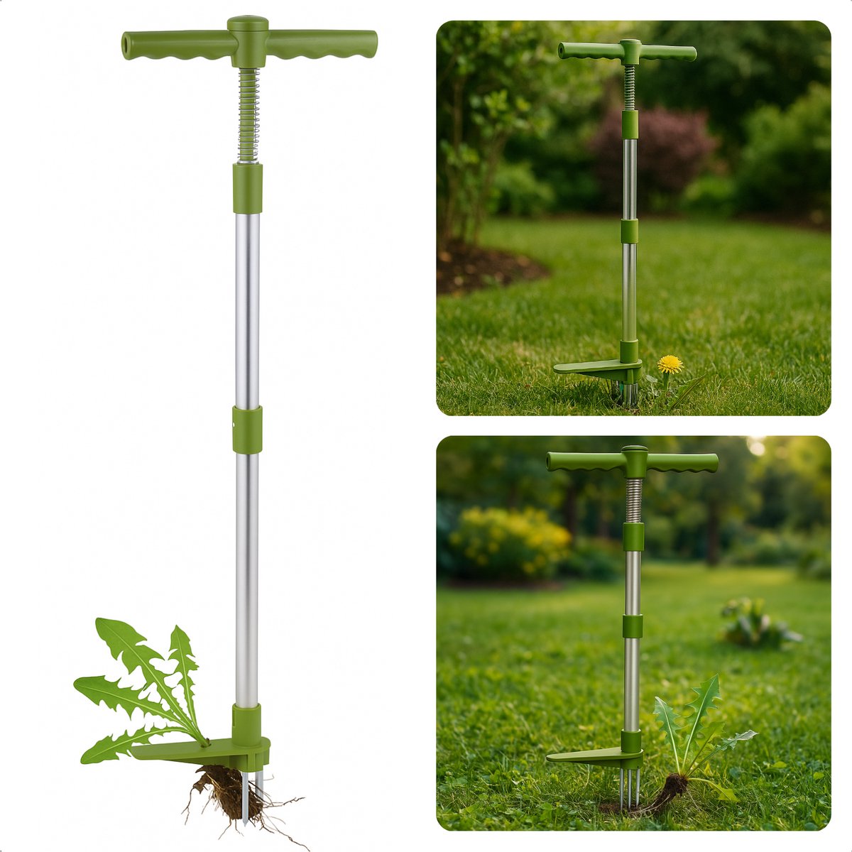 Cheqo® Onkruidtrekker - Onkruidsteker - Onkruidwieder - Onkruid Verwijderen - Milieuvriendelijke Onkruidverwijderaar - 100 cm