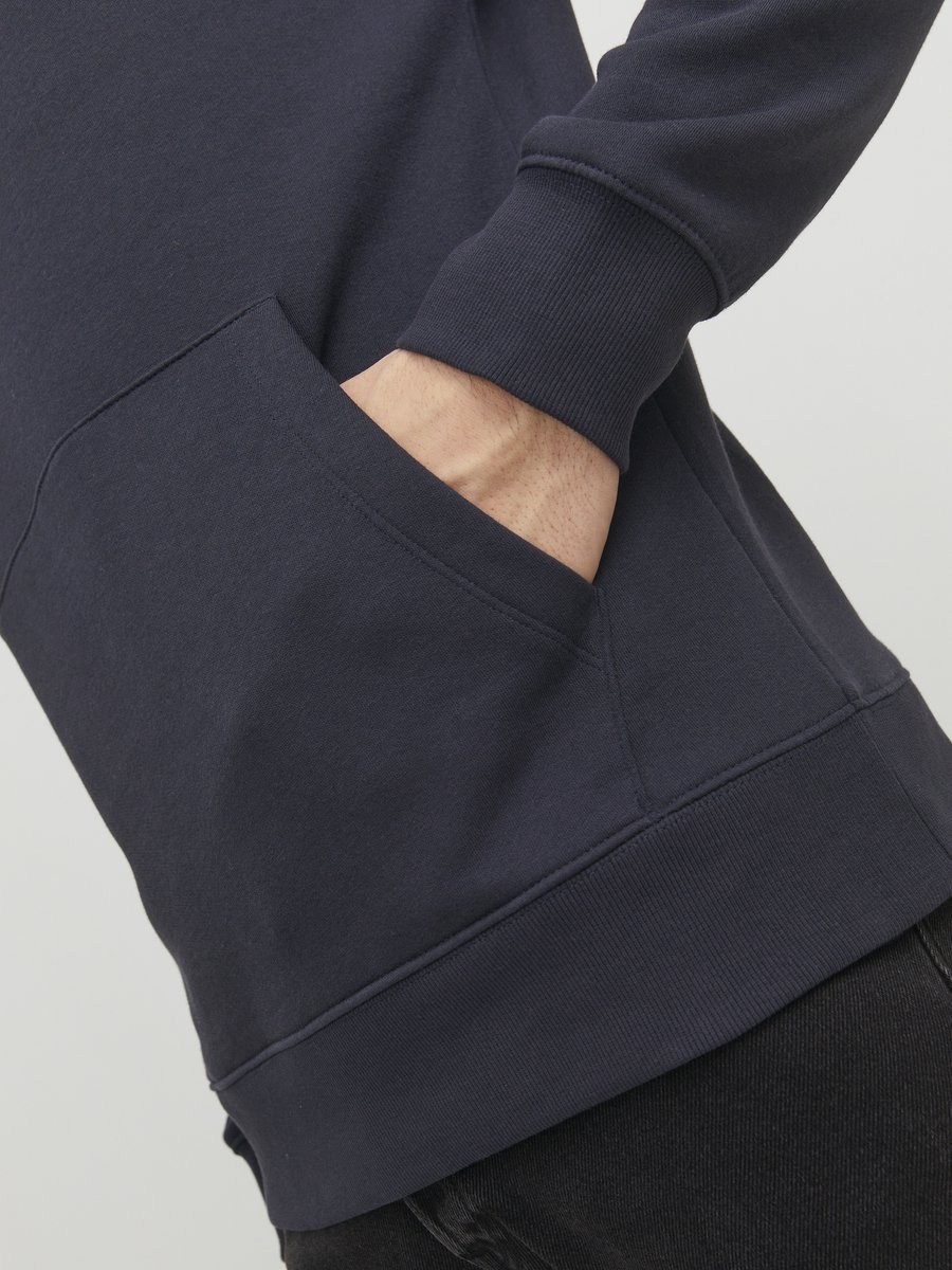 JACK & JONES Star jj sweat hood regular fit - heren hoodie katoenmengsel met capuchon - blauw blauw — afbeelding 4